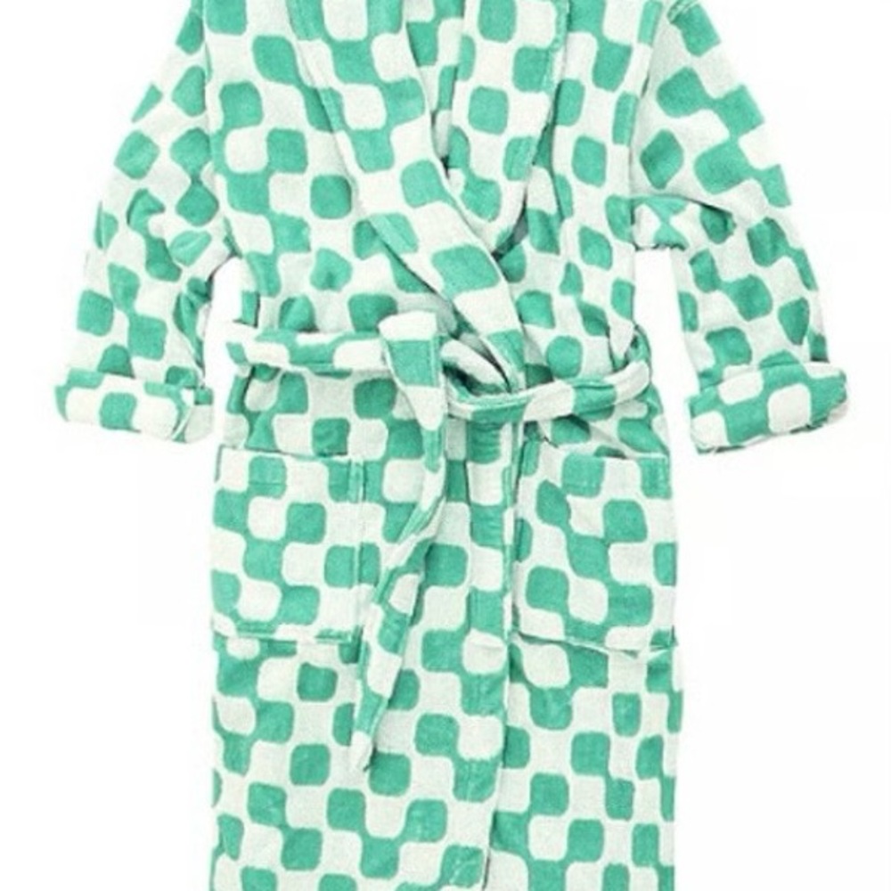Dusen Dusen for MoMA Green and White Checkerboard Robe
